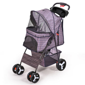 PaWz Pet Stroller 4 Wheels Dog Cat Cage Puppy Pushchair Travel Walk Carrier Pram PaWz
